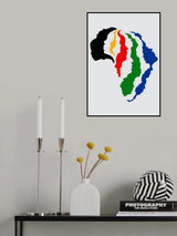 Africa continent colour face profiles Poster och Canvastavla