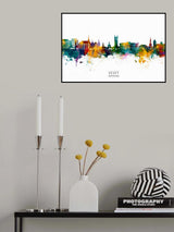 Vevey Switzerland Skyline Poster och Canvastavla