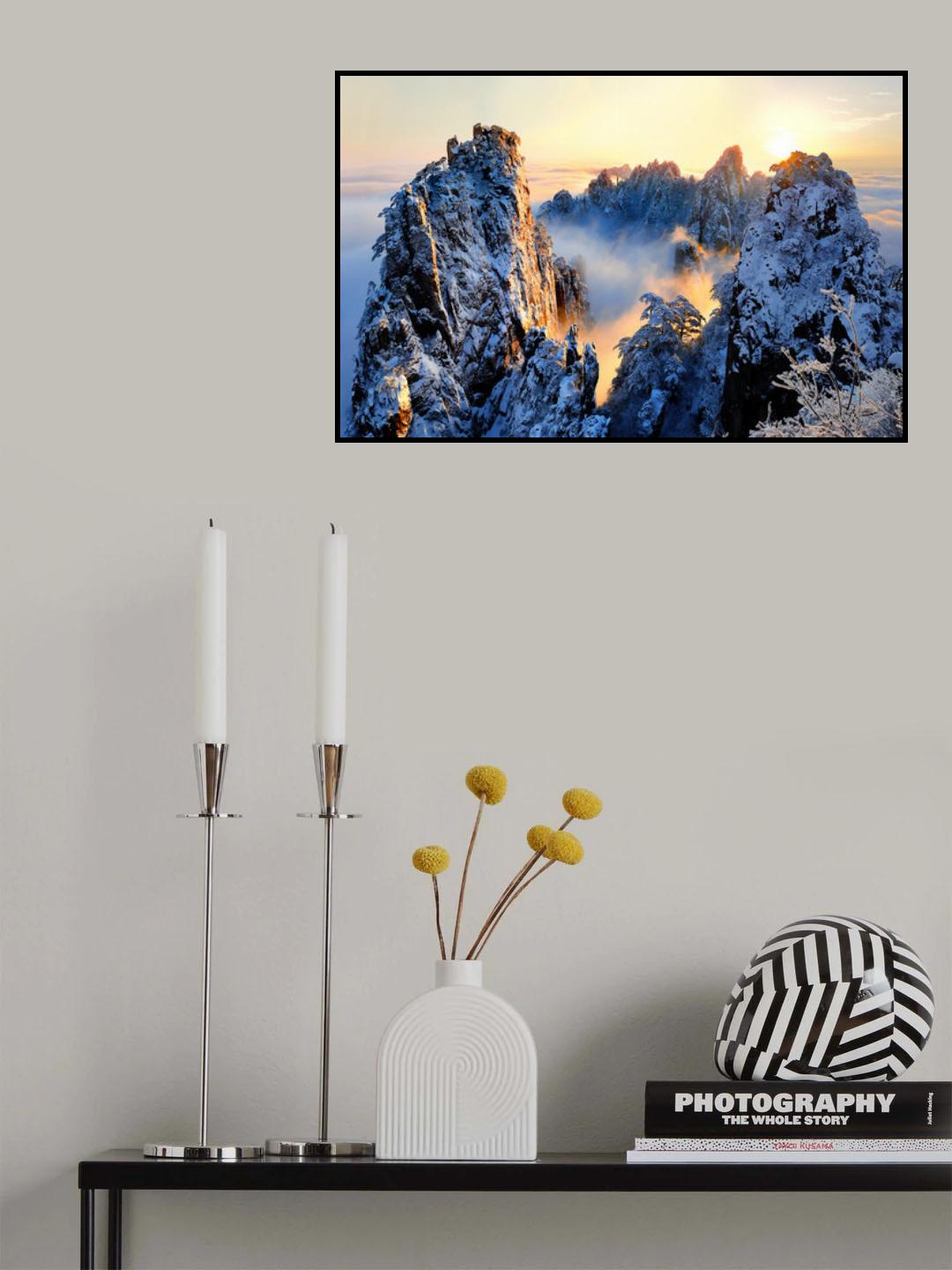 Sunrise at Mt. Huang Shan Poster och Canvastavla