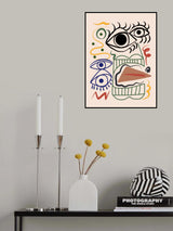 Line Art Bizarre Totem Poster och Canvastavla