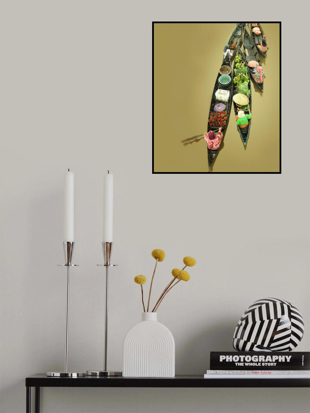 Lining Boat Poster och Canvastavla