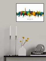 Washington Skyline DC Poster och Canvastavla