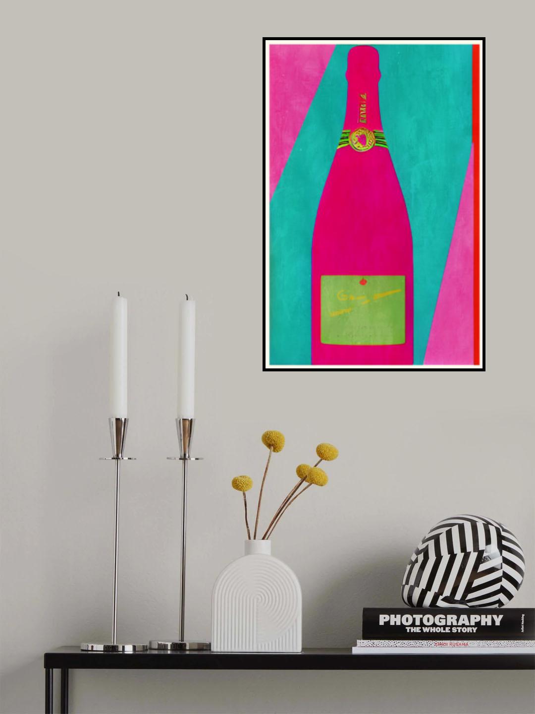 Pink Champagne Poster och Canvastavla