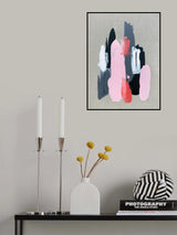 Pink Black and Grey 1 Poster och Canvastavla