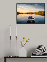 Evening at the autumn lake Poster och Canvastavla
