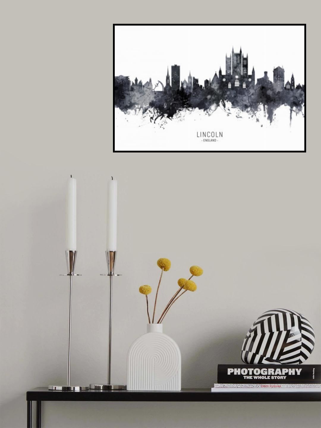 Lincoln England Skyline Poster och Canvastavla