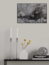 Sea wave on the pier Poster och Canvastavla