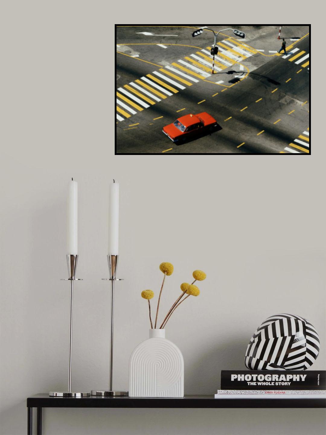 Red Car Number 3 Poster och Canvastavla