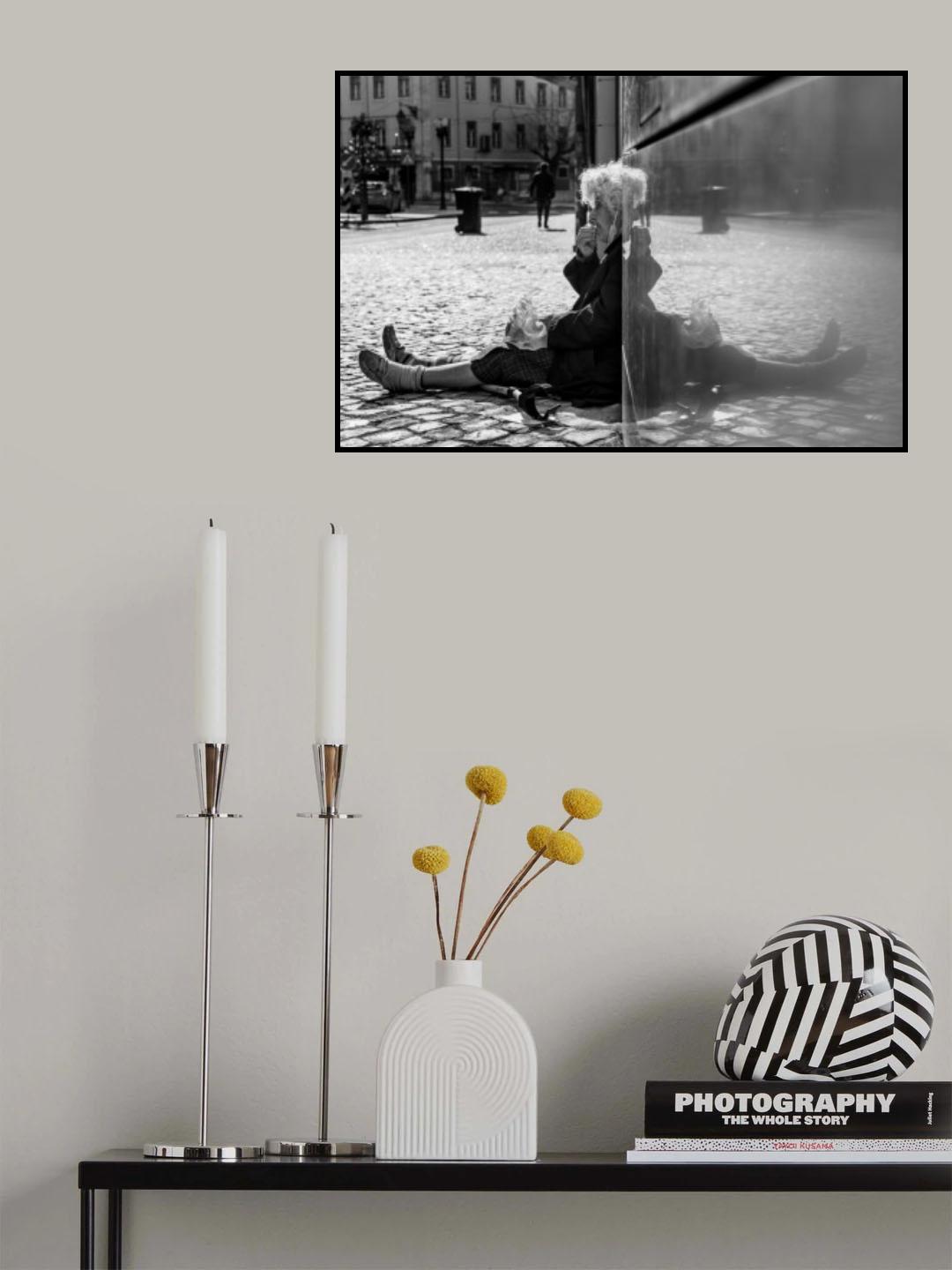 Mirroring Struggle Poster och Canvastavla