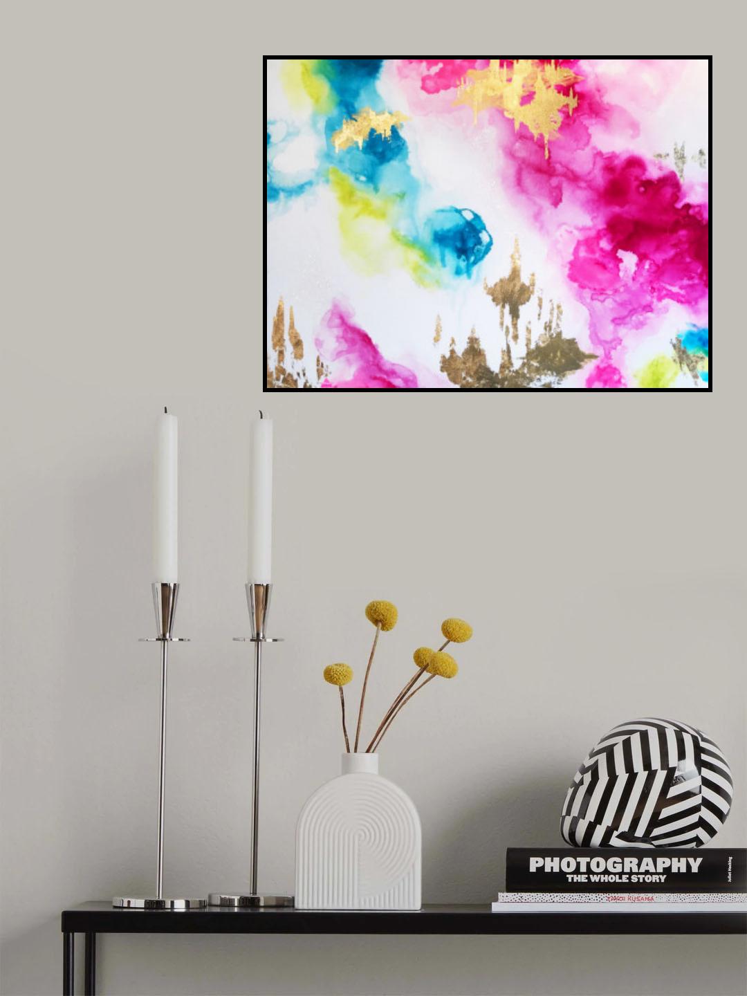 Pretty Pink and Gold Poster och Canvastavla