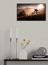 Golden hour biking Poster och Canvastavla