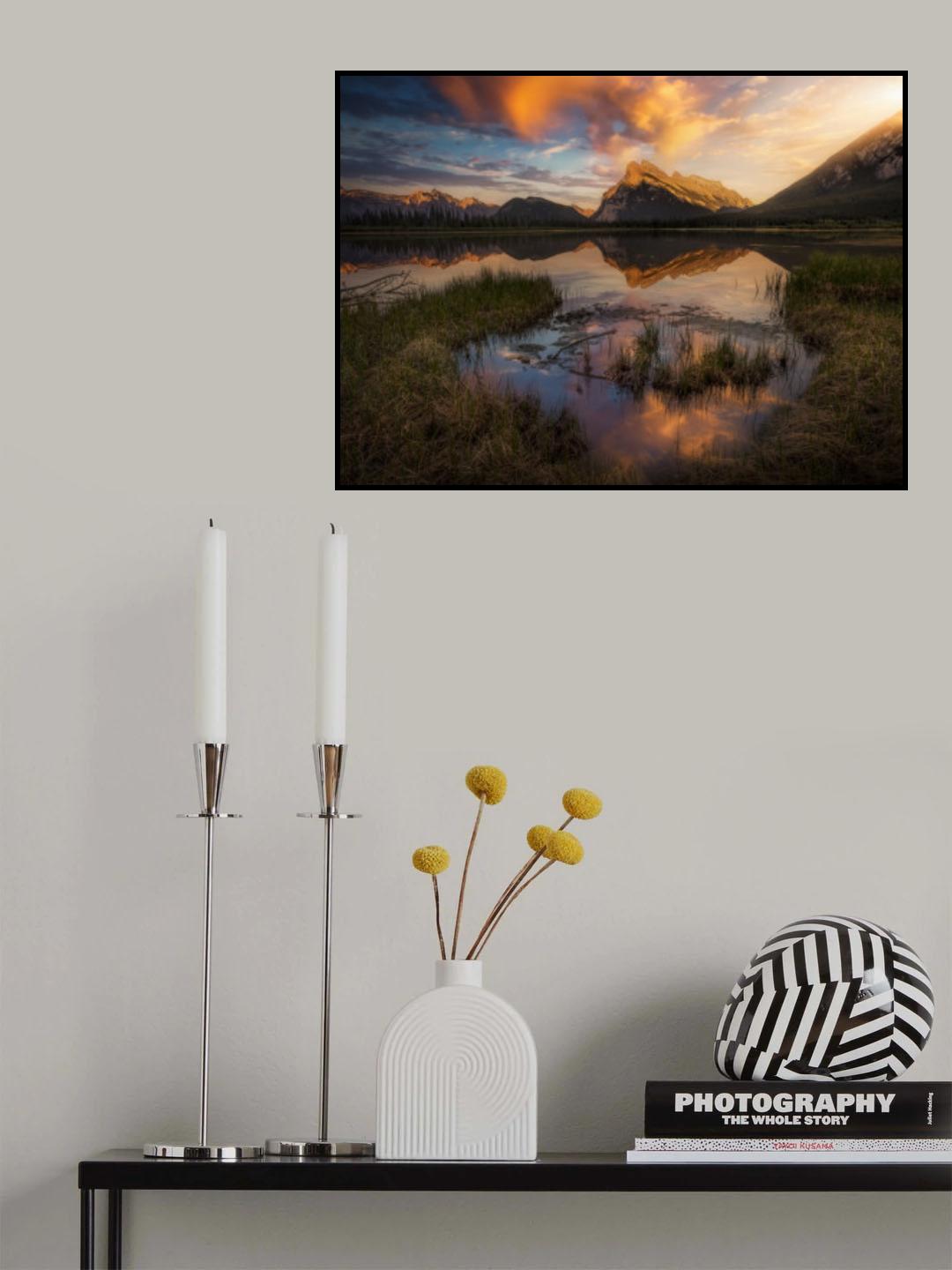 Vermilien lake mirrow 2 7R22940 Poster och Canvastavla
