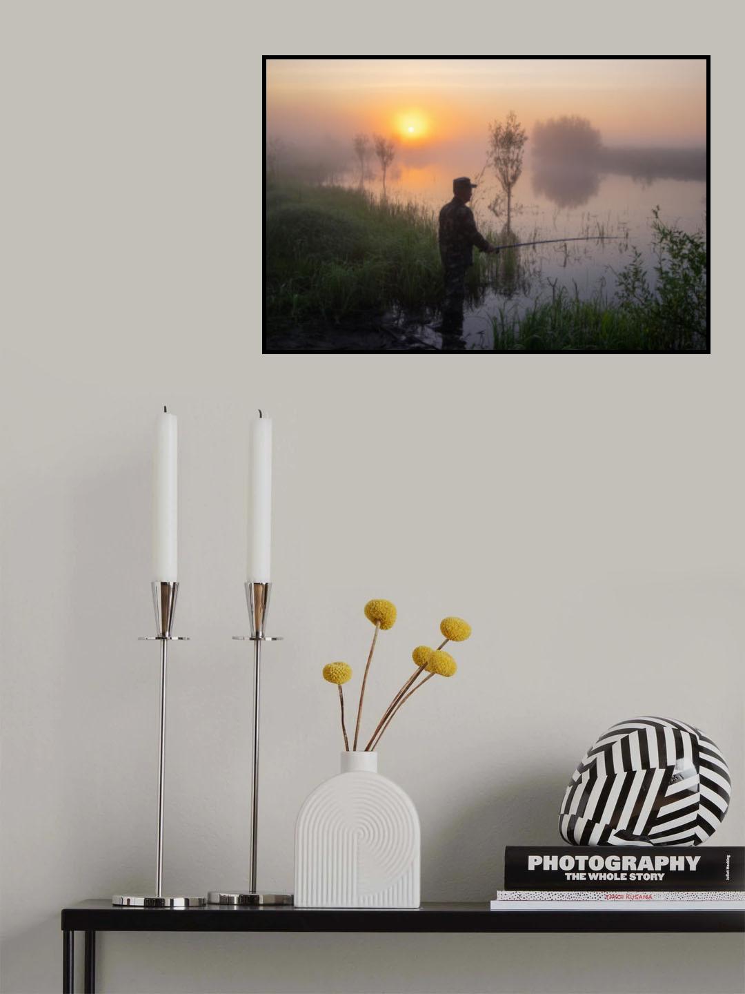 Fishing on the lake Poster och Canvastavla