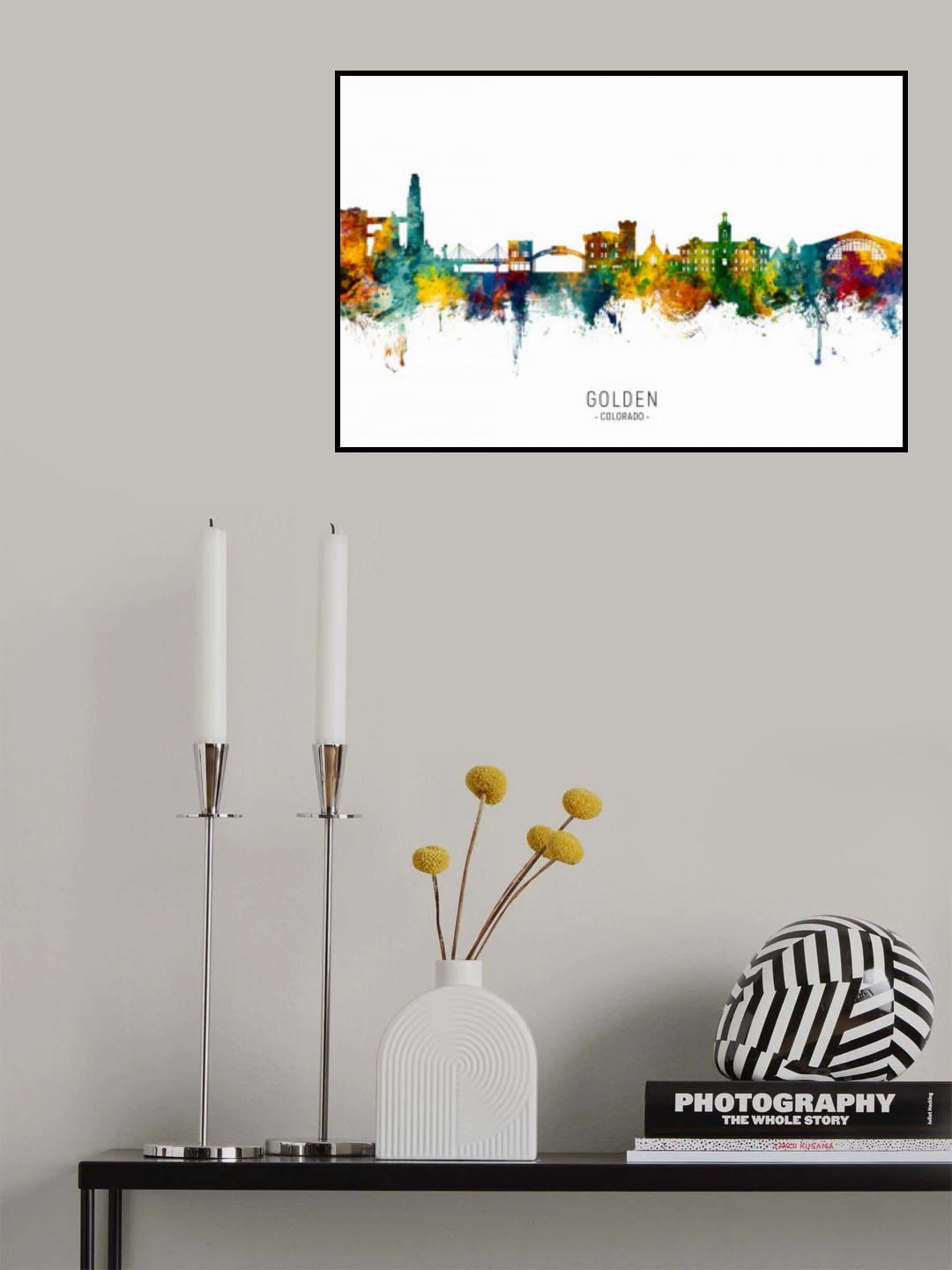 Golden Colorado Skyline Poster och Canvastavla