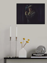 Right into the Metal Grid Poster och Canvastavla