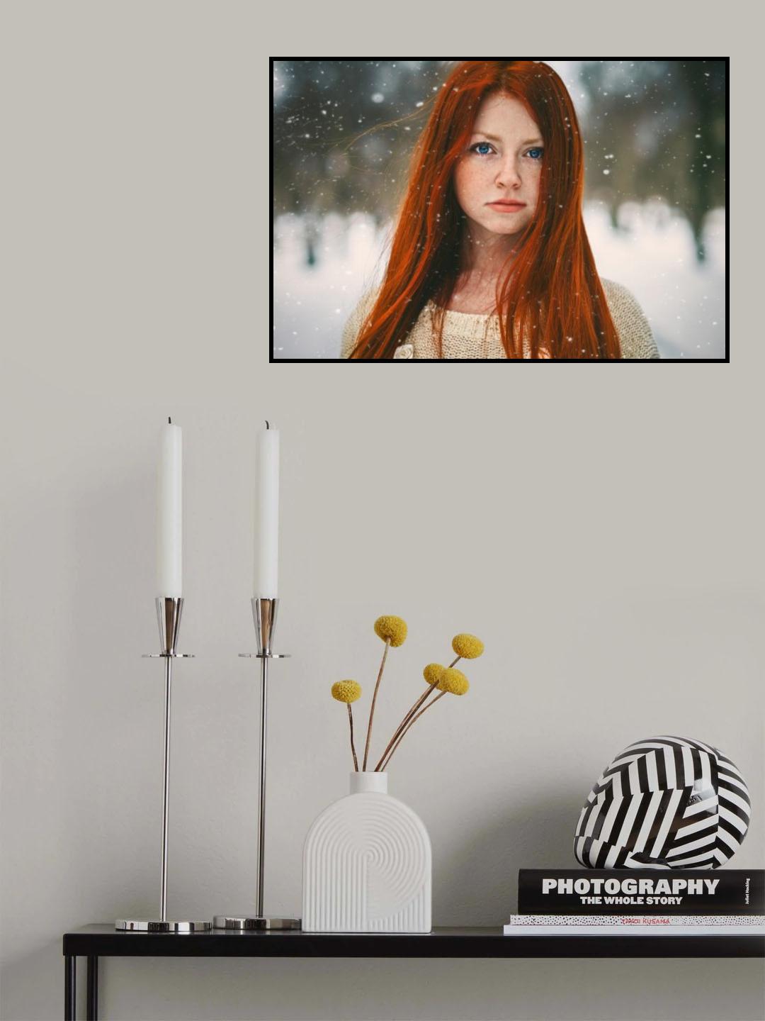 Огненная девочка Poster och Canvastavla