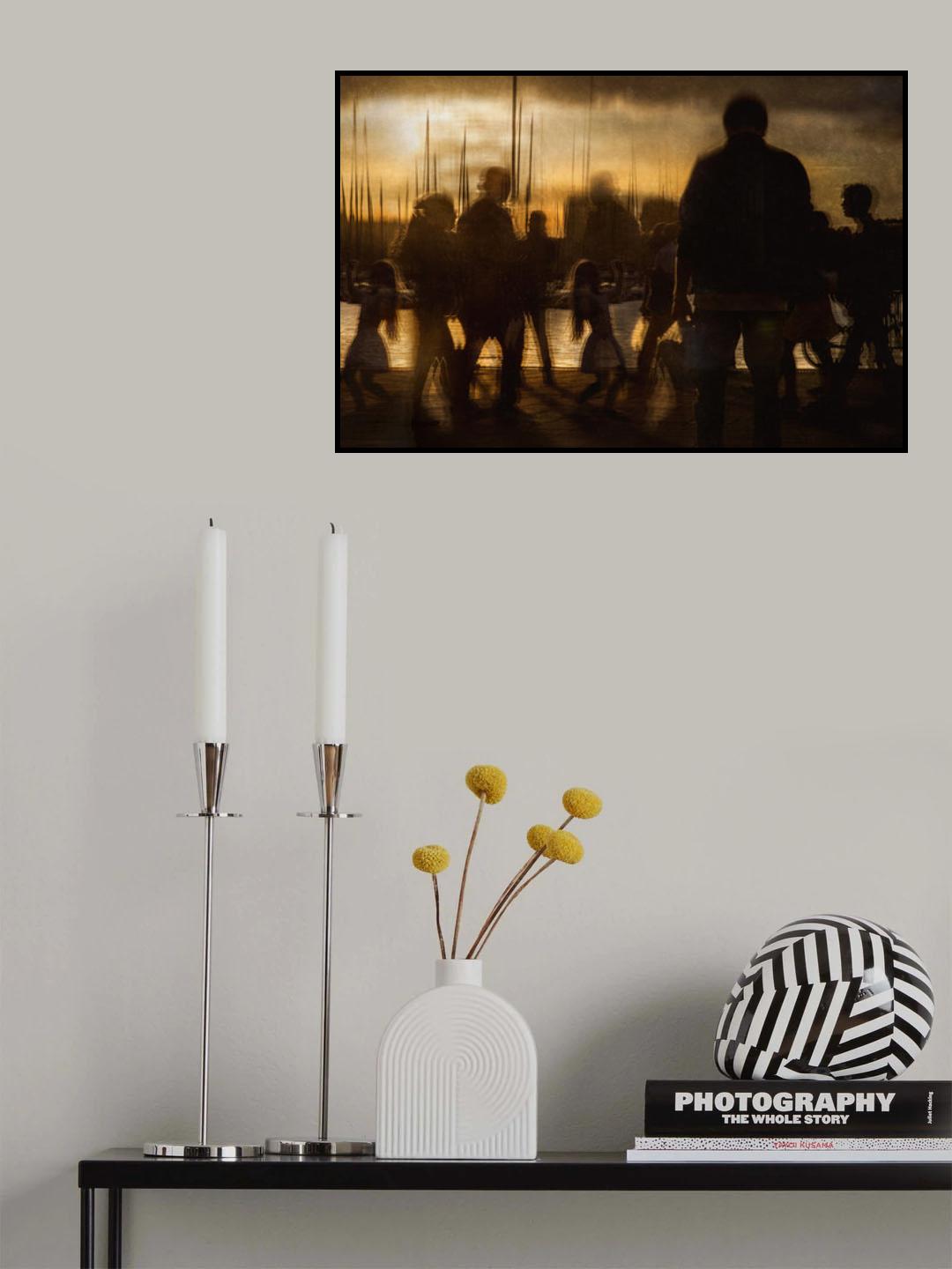 Golden moment in the city Poster och Canvastavla