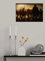 Golden moment in the city Poster och Canvastavla