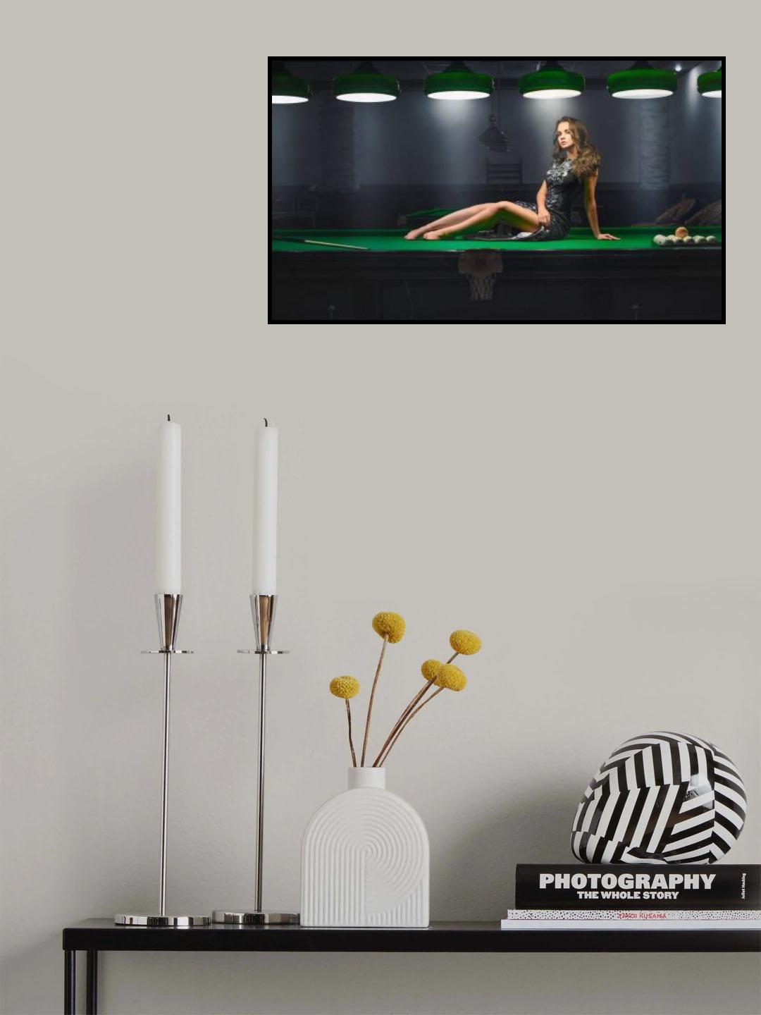 Billiards girl Poster och Canvastavla