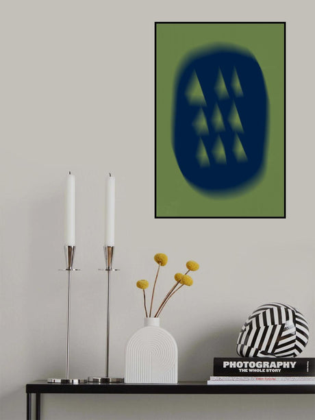 Blue and green arrangement Poster och Canvastavla