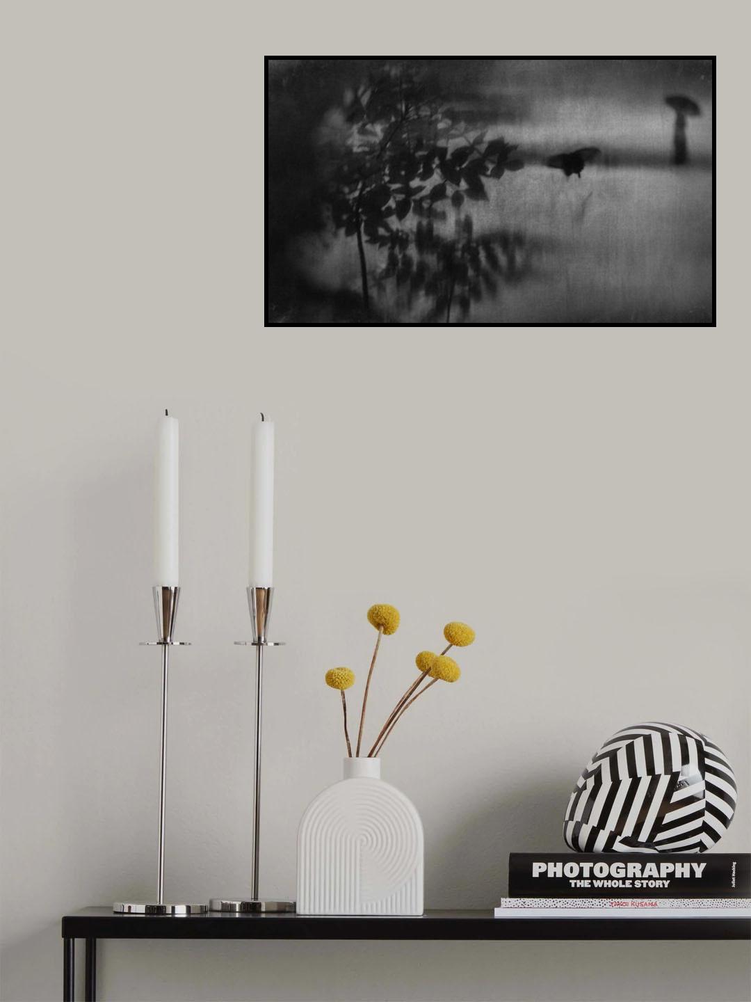 Lady with butterfly Poster och Canvastavla
