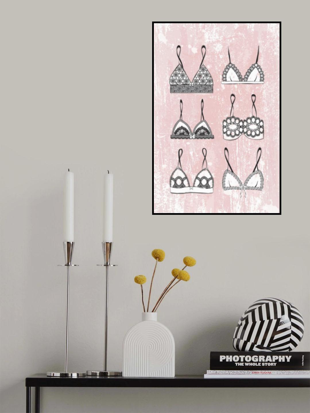 Pink Underwear Poster och Canvastavla