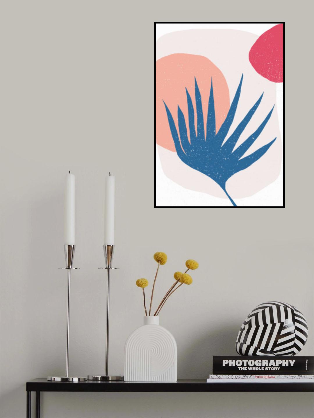 Palm Leaf and Sun Poster och Canvastavla