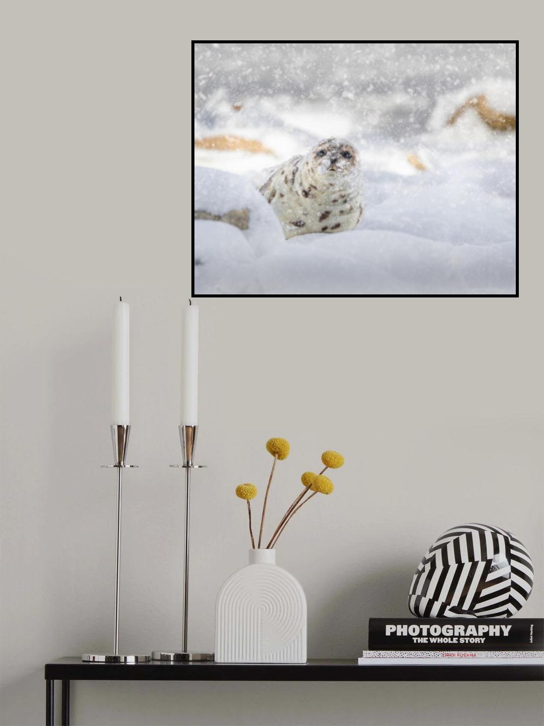 Storm day at the beach Poster och Canvastavla