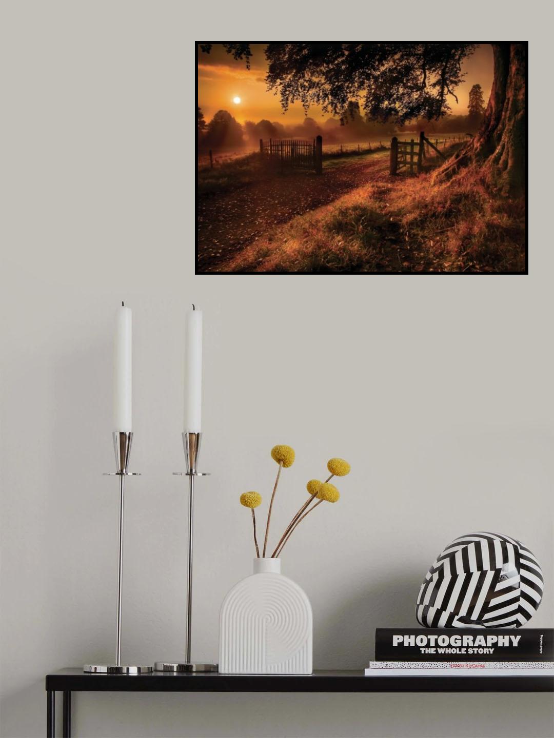 Autumn Sunrise Poster och Canvastavla