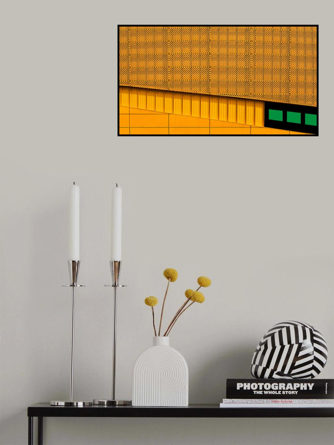 Green Rectangles Poster och Canvastavla