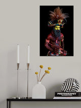 Hully Wingman portrait, Papua New Guinea Highlands Poster och Canvastavla