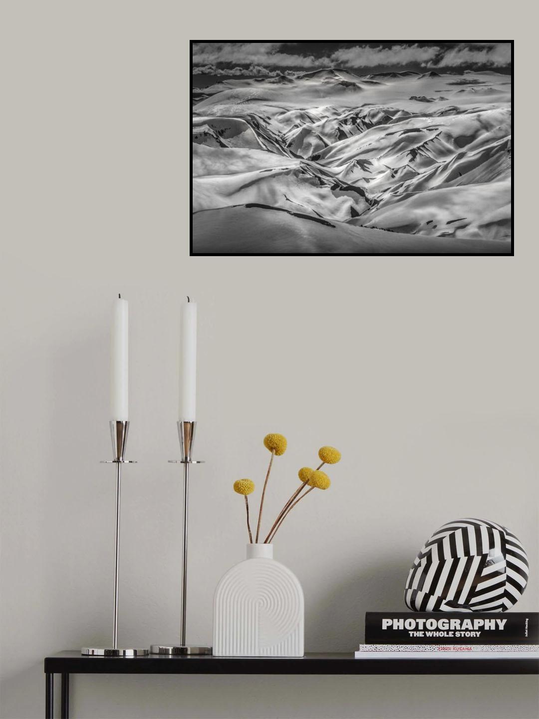 Shapes of frozen volcanos Poster och Canvastavla