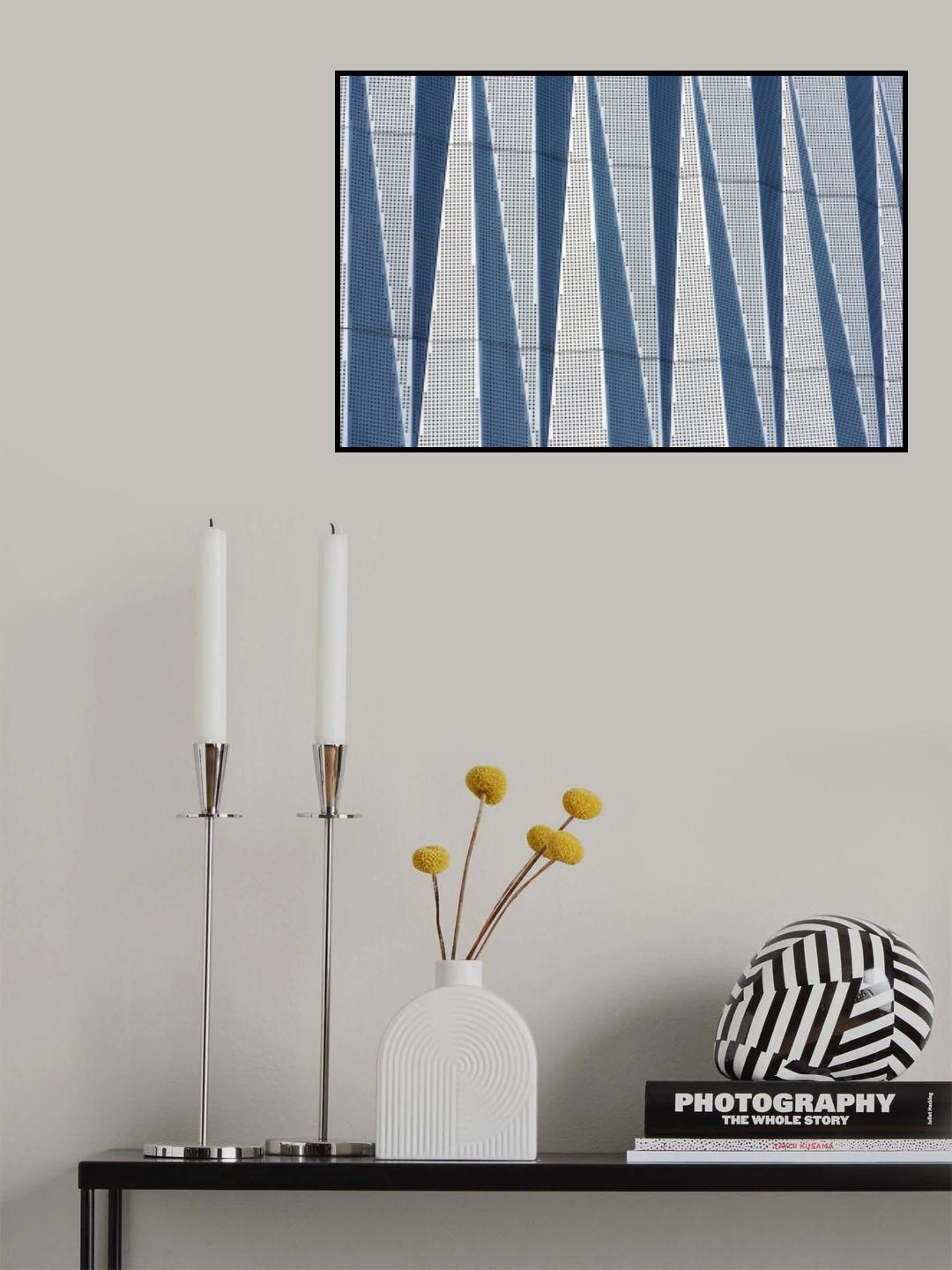 Blue and White Poster och Canvastavla