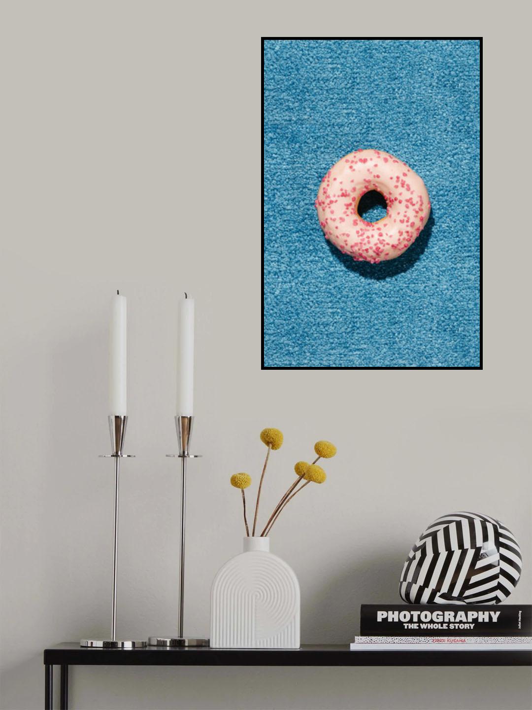 Blue Doughnut Poster och Canvastavla