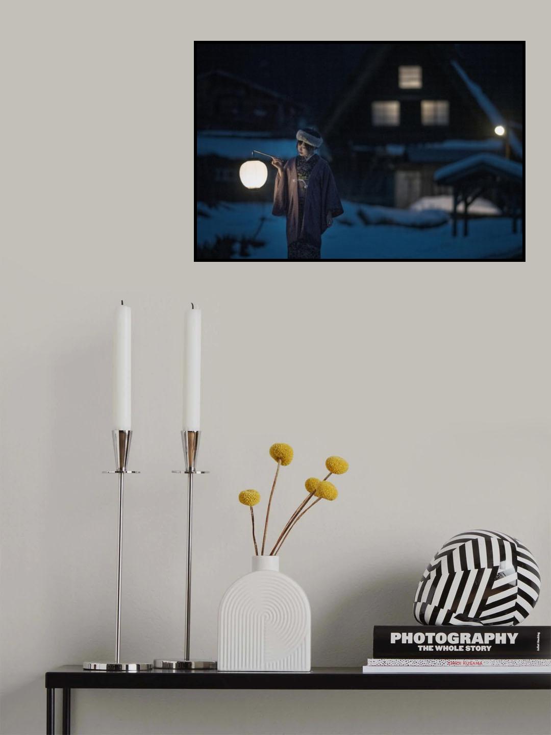 Snow Falls Silently Poster och Canvastavla