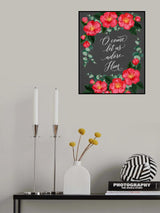Watercolor camellias Let us adore Him Poster och Canvastavla