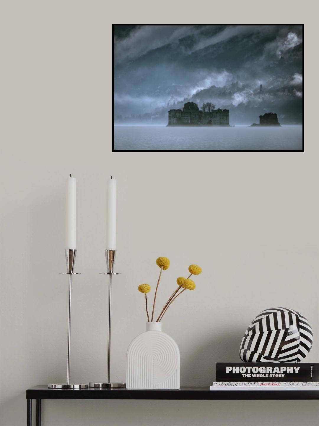 island with a castle Poster och Canvastavla