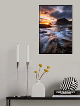 Northern Coast Sunset Poster och Canvastavla