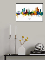 Mumbai Skyline India Bombay Poster och Canvastavla