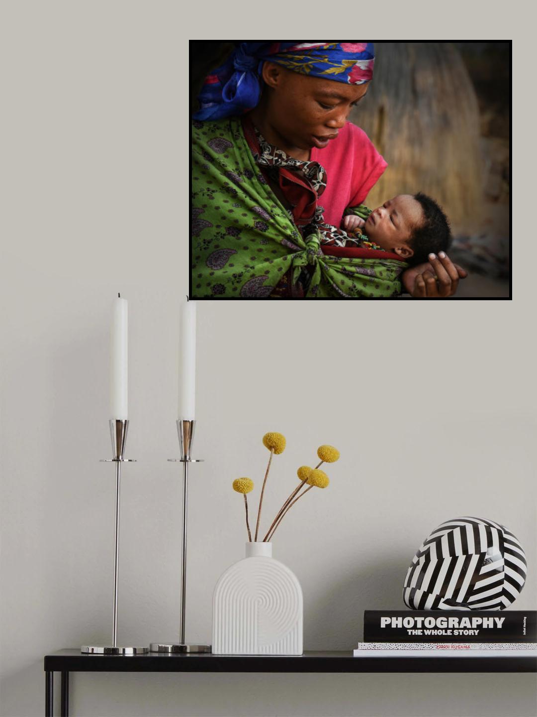 San tribe newborn baby Poster och Canvastavla
