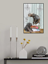 Elephants &amp; Bubbles Poster och Canvastavla
