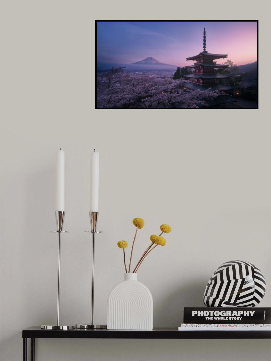 Mt Fuji Sakura Poster och Canvastavla