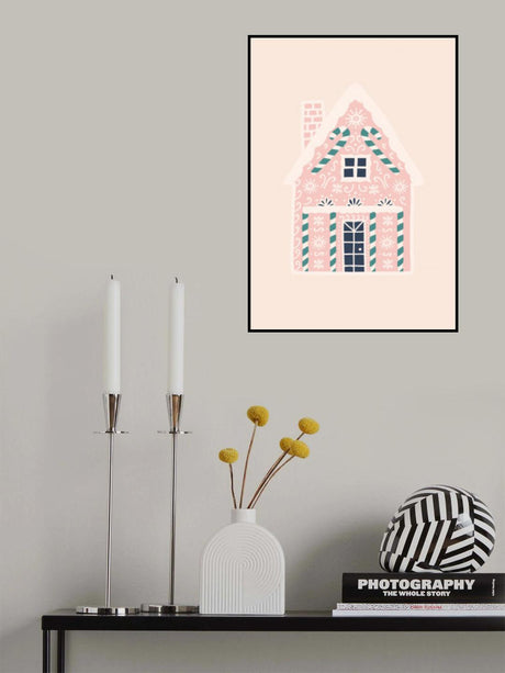 Christmas Gingerbread House Poster och Canvastavla