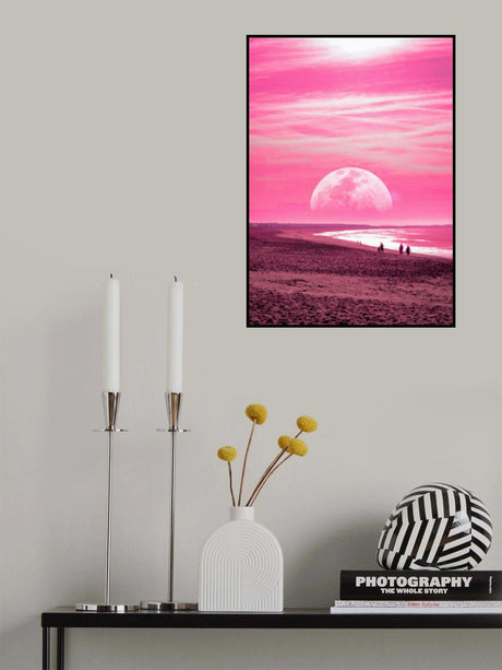 Pink Beach Poster och Canvastavla
