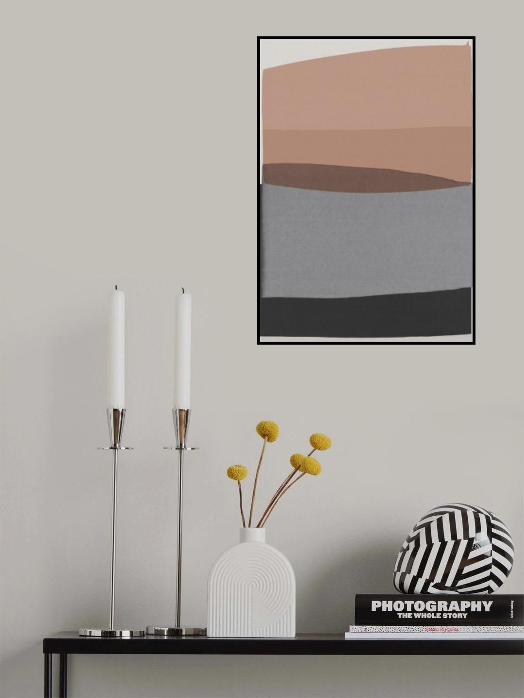Modern Pink and Grey Poster och Canvastavla