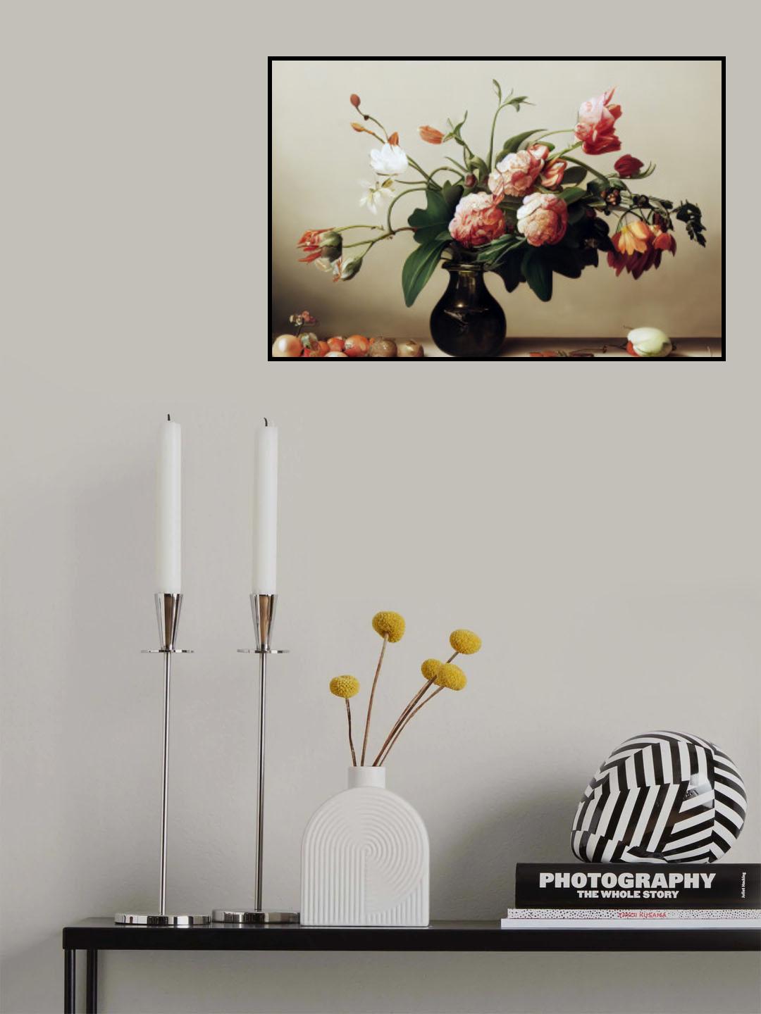 Pink Peony Poster och Canvastavla