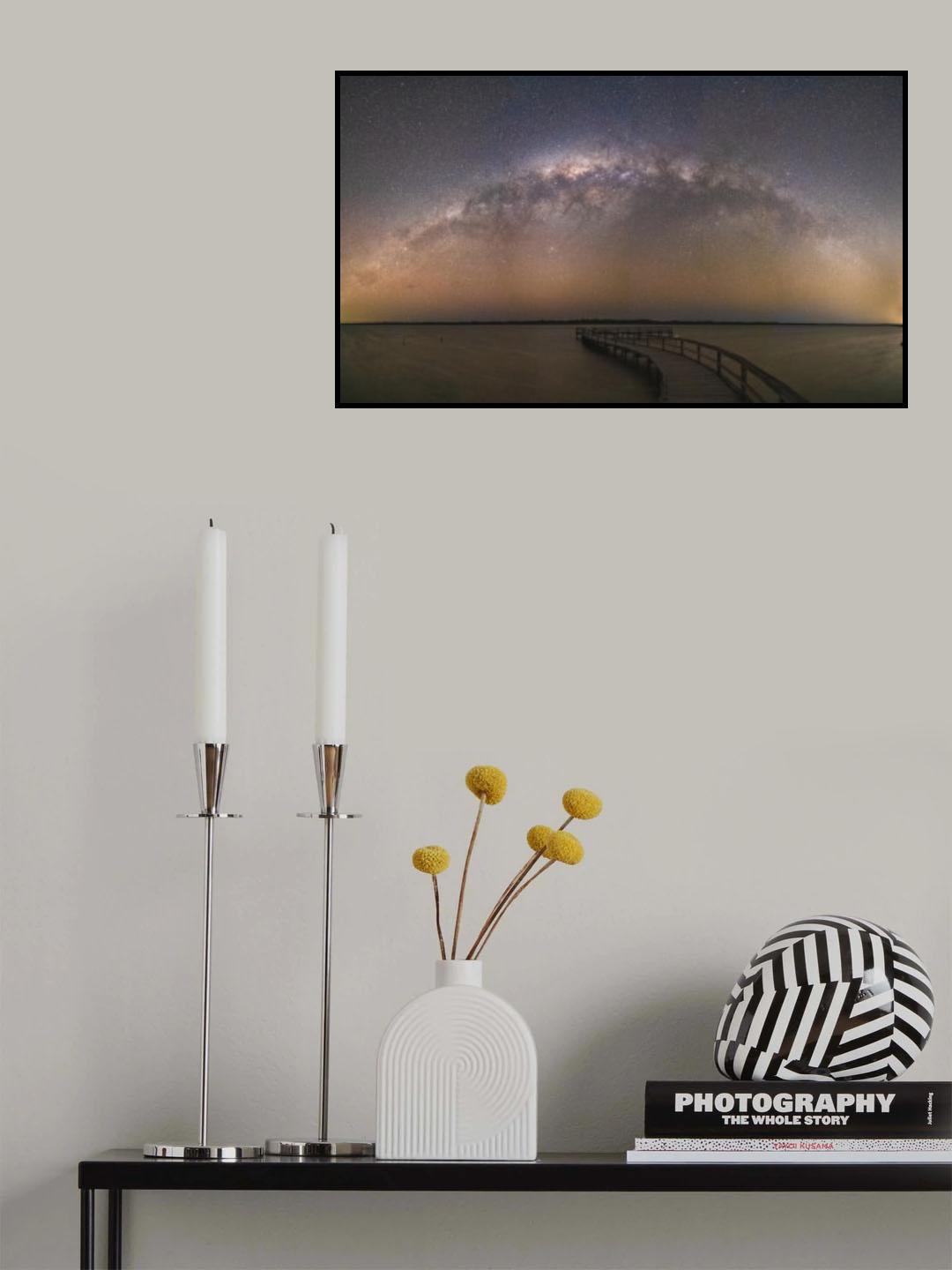 Lake Cliffton during night Poster och Canvastavla