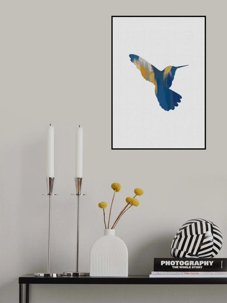 Blue & Yellow Hummingbird Ii Poster och Canvastavla