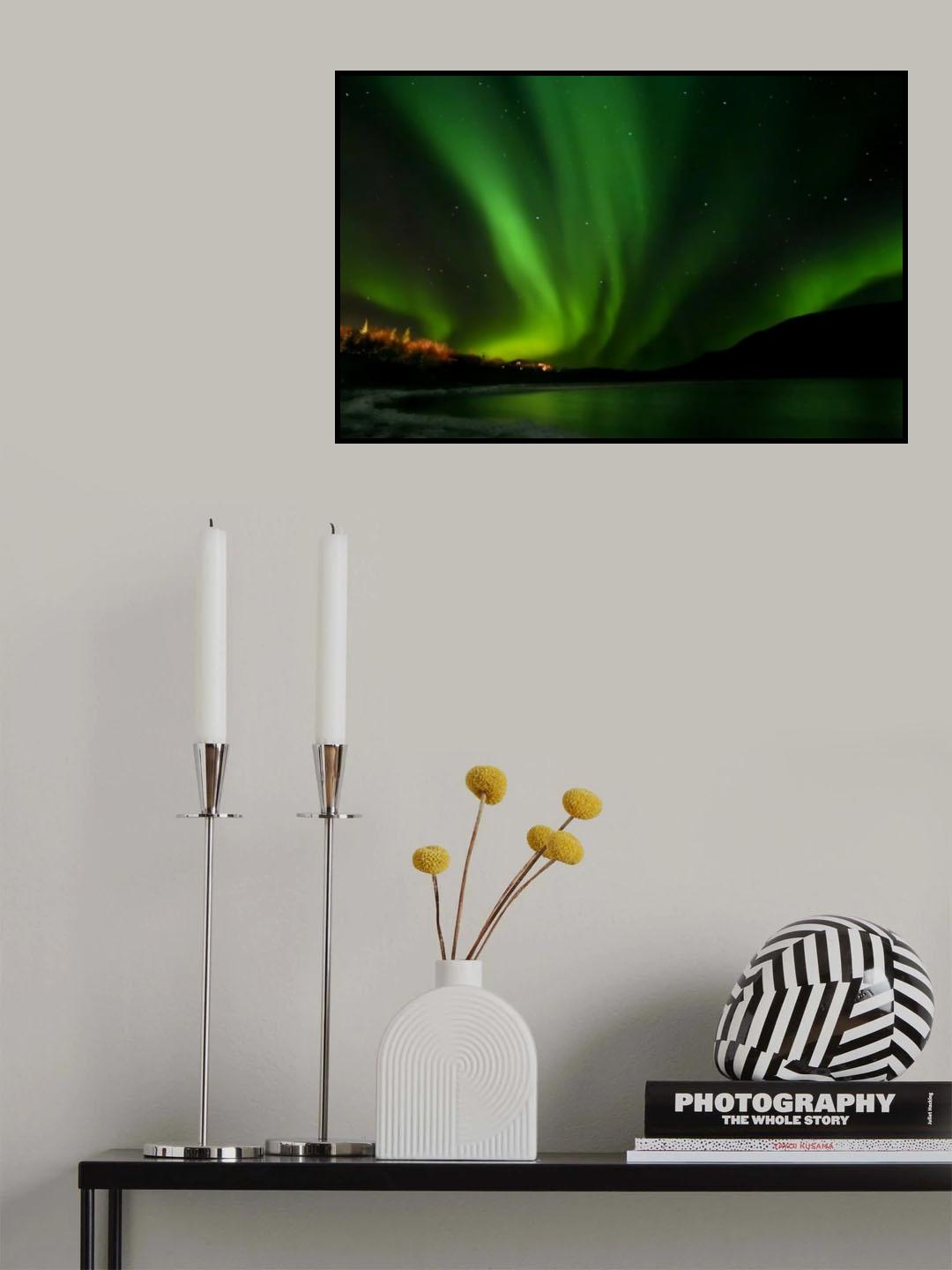 Norðurljós Poster och Canvastavla