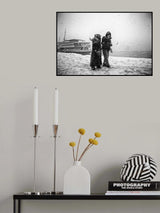 While the snow flakes in Karaköy are snowing Poster och Canvastavla